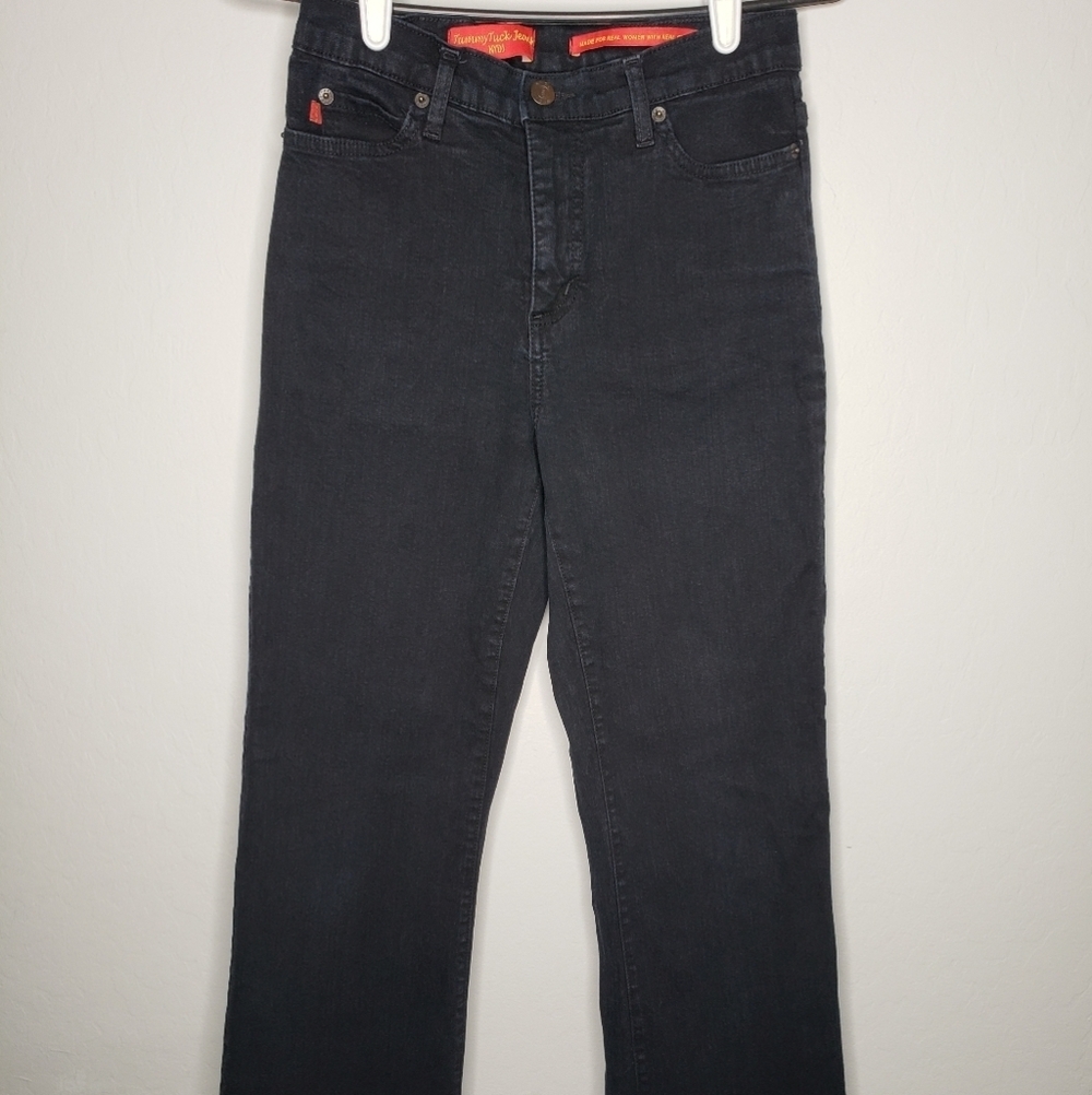 NYDJ Black Stretchy Tummy Tuck Jeans Size 8P 26x29